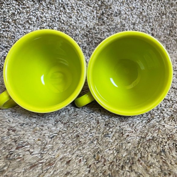 Fiesta Flat Cup & Saucer Set Of Two 2 Lemongrass by HOMER LAUGHLIN USA - Picture 7 of 12